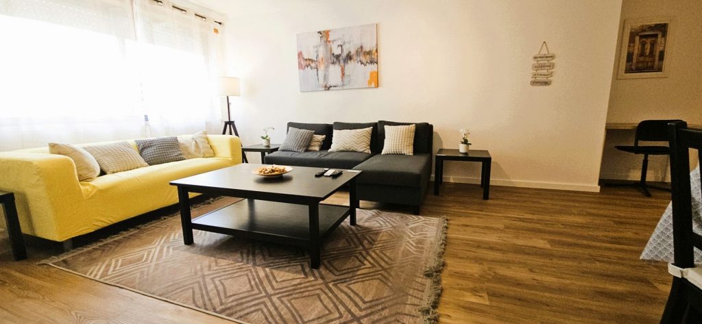 Living room with dining area